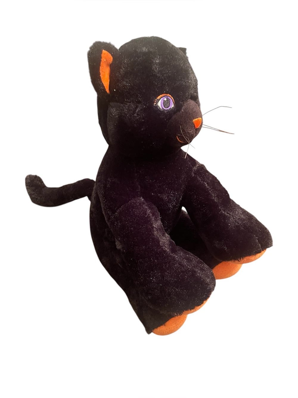 Build A Bear Lucky Kitty Halloween Black Cat Sparkle Paws Stuffed Animal Plush